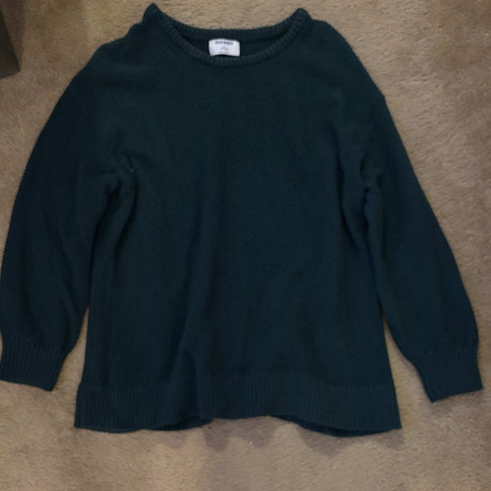 Old Navy Women's Dark Green Knit Sweater